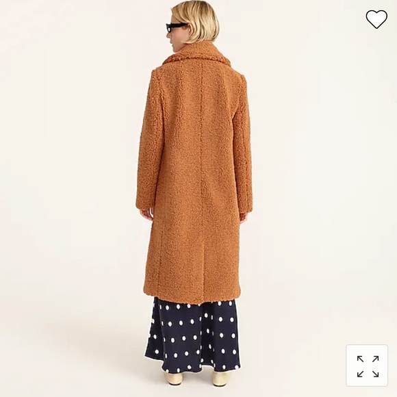 J. Crew Petite double-breasted teddy sherpa topcoat - Picture 3 of 8